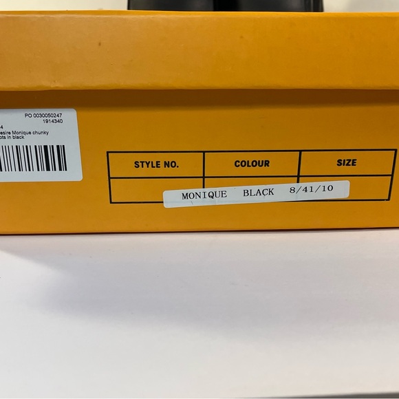 Public Desire Monique Black Chunky Knee High Boots Size 10 Women’s. - Picture 7 of 8